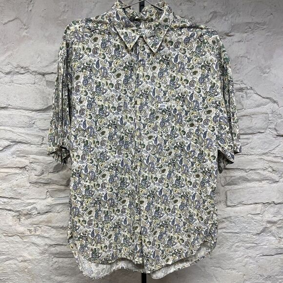Guess Other - Vtg 90s Guess Georges Marciano Button Down Shirt Made in USA Paisley Relaxed Fit